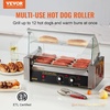image:imageVEVOR Hot Dog Roller 7 Rollers 18 Hot Dogs Capacity 1050W Stainless Sausage Grill Cooker Machine with Dual Temp Control Glass Hood Acrylic Cover Bun Warmer Shelf Removable Oil Drip Tray ETL Certified  Stainless Machine with Dual Temp Control Glass Hood Acrylic Cover Bun Warmer Shelf Removable Oil Drip Tray ETL Certified5 RollersCover