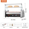 image:imageVEVOR Hot Dog Roller 7 Rollers 18 Hot Dogs Capacity 1050W Stainless Sausage Grill Cooker Machine with Dual Temp Control Glass Hood Acrylic Cover Bun Warmer Shelf Removable Oil Drip Tray ETL Certified  Stainless Machine with Dual Temp Control Glass Hood Acrylic Cover Bun Warmer Shelf Removable Oil Drip Tray ETL Certified5 RollersCover