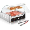 image:imageVEVOR Hot Dog Roller 7 Rollers 18 Hot Dogs Capacity 1050W Stainless Sausage Grill Cooker Machine with Dual Temp Control Glass Hood Acrylic Cover Bun Warmer Shelf Removable Oil Drip Tray ETL Certified  Stainless Machine with Dual Temp Control Glass Hood Acrylic Cover Bun Warmer Shelf Removable Oil Drip Tray ETL Certified11 Roller
