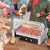 image:imageVEVOR Hot Dog Roller 7 Rollers 18 Hot Dogs Capacity 1050W Stainless Sausage Grill Cooker Machine with Dual Temp Control Glass Hood Acrylic Cover Bun Warmer Shelf Removable Oil Drip Tray ETL Certified  Stainless Machine with Dual Temp Control Glass Hood Acrylic Cover Bun Warmer Shelf Removable Oil Drip Tray ETL Certified7 RollersCover