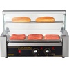image:imageVEVOR Hot Dog Roller 7 Rollers 18 Hot Dogs Capacity 1050W Stainless Sausage Grill Cooker Machine with Dual Temp Control Glass Hood Acrylic Cover Bun Warmer Shelf Removable Oil Drip Tray ETL Certified  Stainless Machine with Dual Temp Control Glass Hood Acrylic Cover Bun Warmer Shelf Removable Oil Drip Tray ETL Certified5 RollersCover