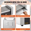 image:imageVEVOR Hot Dog Roller 7 Rollers 18 Hot Dogs Capacity 1050W Stainless Sausage Grill Cooker Machine with Dual Temp Control Glass Hood Acrylic Cover Bun Warmer Shelf Removable Oil Drip Tray ETL Certified  Stainless Machine with Dual Temp Control Glass Hood Acrylic Cover Bun Warmer Shelf Removable Oil Drip Tray ETL Certified5 RollersCover