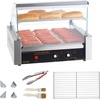 image:imageVEVOR Hot Dog Roller 7 Rollers 18 Hot Dogs Capacity 1050W Stainless Sausage Grill Cooker Machine with Dual Temp Control Glass Hood Acrylic Cover Bun Warmer Shelf Removable Oil Drip Tray ETL Certified  Stainless Machine with Dual Temp Control Glass Hood Acrylic Cover Bun Warmer Shelf Removable Oil Drip Tray ETL Certified11 Roller