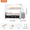 image:imageVEVOR Hot Dog Roller 7 Rollers 18 Hot Dogs Capacity 1050W Stainless Sausage Grill Cooker Machine with Dual Temp Control Glass Hood Acrylic Cover Bun Warmer Shelf Removable Oil Drip Tray ETL Certified  Stainless Machine with Dual Temp Control Glass Hood Acrylic Cover Bun Warmer Shelf Removable Oil Drip Tray ETL Certified11 Roller