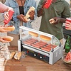 image:imageVEVOR Hot Dog Roller 7 Rollers 18 Hot Dogs Capacity 1050W Stainless Sausage Grill Cooker Machine with Dual Temp Control Glass Hood Acrylic Cover Bun Warmer Shelf Removable Oil Drip Tray ETL Certified  Stainless Machine with Dual Temp Control Glass Hood Acrylic Cover Bun Warmer Shelf Removable Oil Drip Tray ETL Certified5 RollersCover