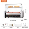 image:imageVEVOR Hot Dog Roller 7 Rollers 18 Hot Dogs Capacity 1050W Stainless Sausage Grill Cooker Machine with Dual Temp Control Glass Hood Acrylic Cover Bun Warmer Shelf Removable Oil Drip Tray ETL Certified  Stainless Machine with Dual Temp Control Glass Hood Acrylic Cover Bun Warmer Shelf Removable Oil Drip Tray ETL Certified7 RollersCover