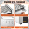 image:imageVEVOR Hot Dog Roller 7 Rollers 18 Hot Dogs Capacity 1050W Stainless Sausage Grill Cooker Machine with Dual Temp Control Glass Hood Acrylic Cover Bun Warmer Shelf Removable Oil Drip Tray ETL Certified  Stainless Machine with Dual Temp Control Glass Hood Acrylic Cover Bun Warmer Shelf Removable Oil Drip Tray ETL Certified11 Roller