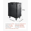 image:imageVEVOR Insulated Food Pan Carrier 95 Qt NonElectrical Food Warmer with Wheel amp 304 Stainless Steel Latch LLDPE Stackable Hot Box for Various Pan SizesNOT Included Fit Catering BBQ EventBlack256 x 177 x 305 in