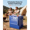 image:imageVEVOR Insulated Food Pan Carrier 95 Qt NonElectrical Food Warmer with Wheel amp 304 Stainless Steel Latch LLDPE Stackable Hot Box for Various Pan SizesNOT Included Fit Catering BBQ EventBlack95 Qt