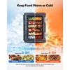 image:imageVEVOR Insulated Food Pan Carrier 95 Qt NonElectrical Food Warmer with Wheel amp 304 Stainless Steel Latch LLDPE Stackable Hot Box for Various Pan SizesNOT Included Fit Catering BBQ EventBlack256 x 177 x 244 in