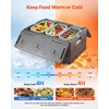 image:imageVEVOR Insulated Food Pan Carrier 95 Qt NonElectrical Food Warmer with Wheel amp 304 Stainless Steel Latch LLDPE Stackable Hot Box for Various Pan SizesNOT Included Fit Catering BBQ EventBlack40QT
