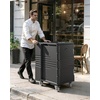 image:imageVEVOR Insulated Food Pan Carrier 95 Qt NonElectrical Food Warmer with Wheel amp 304 Stainless Steel Latch LLDPE Stackable Hot Box for Various Pan SizesNOT Included Fit Catering BBQ EventBlack5 Inch