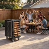 image:imageVEVOR Insulated Food Pan Carrier 95 Qt NonElectrical Food Warmer with Wheel amp 304 Stainless Steel Latch LLDPE Stackable Hot Box for Various Pan SizesNOT Included Fit Catering BBQ EventBlack256 x 177 x 305 in
