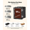 image:imageVEVOR Insulated Food Pan Carrier 95 Qt NonElectrical Food Warmer with Wheel amp 304 Stainless Steel Latch LLDPE Stackable Hot Box for Various Pan SizesNOT Included Fit Catering BBQ EventBlack256 x 177 x 244 in