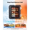 image:imageVEVOR Insulated Food Pan Carrier 95 Qt NonElectrical Food Warmer with Wheel amp 304 Stainless Steel Latch LLDPE Stackable Hot Box for Various Pan SizesNOT Included Fit Catering BBQ EventBlack82QT