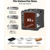 image:imageVEVOR Insulated Food Pan Carrier 95 Qt NonElectrical Food Warmer with Wheel amp 304 Stainless Steel Latch LLDPE Stackable Hot Box for Various Pan SizesNOT Included Fit Catering BBQ EventBlack82QT