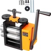 image:imageVEVOR Jewelry Press 75mm Width 3in1 Functionality Gear Ratio 12 Adjustable 00365mm Press Thickness Ideal for Crafting Metal Jewelry Sheets Squares Wires and SemicirclesBlack