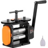 image:imageVEVOR Jewelry Press 75mm Width 3in1 Functionality Gear Ratio 12 Adjustable 00365mm Press Thickness Ideal for Crafting Metal Jewelry Sheets Squares Wires and SemicirclesBlack