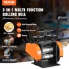 image:imageVEVOR Jewelry Press 75mm Width 3in1 Functionality Gear Ratio 12 Adjustable 00365mm Press Thickness Ideal for Crafting Metal Jewelry Sheets Squares Wires and SemicirclesBlack