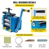 image:imageVEVOR Jewelry Press 75mm Width 3in1 Functionality Gear Ratio 12 Adjustable 00365mm Press Thickness Ideal for Crafting Metal Jewelry Sheets Squares Wires and SemicirclesBlue