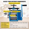 image:imageVEVOR Jewelry Press 75mm Width 3in1 Functionality Gear Ratio 12 Adjustable 00365mm Press Thickness Ideal for Crafting Metal Jewelry Sheets Squares Wires and SemicirclesBlue