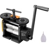 image:imageVEVOR Jewelry Press 75mm Width 3in1 Functionality Gear Ratio 12 Adjustable 00365mm Press Thickness Ideal for Crafting Metal Jewelry Sheets Squares Wires and SemicirclesBlack