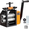image:imageVEVOR Jewelry Press 75mm Width 3in1 Functionality Gear Ratio 12 Adjustable 00365mm Press Thickness Ideal for Crafting Metal Jewelry Sheets Squares Wires and SemicirclesBlack