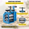 image:imageVEVOR Jewelry Press 75mm Width 3in1 Functionality Gear Ratio 12 Adjustable 00365mm Press Thickness Ideal for Crafting Metal Jewelry Sheets Squares Wires and SemicirclesBlue