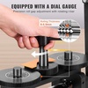 image:imageVEVOR Jewelry Press 75mm Width 3in1 Functionality Gear Ratio 12 Adjustable 00365mm Press Thickness Ideal for Crafting Metal Jewelry Sheets Squares Wires and SemicirclesBlack