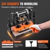 image:imageVEVOR Leather Cutting Machine 102 x 47 in Embossing Plate Manual Die Cutter 047 in Pressure Stroke Leather Embossing Machine Dual Guide Shafts Die Cut Machine for Various of MaterialsBlack