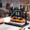 image:imageVEVOR Leather Cutting Machine 102 x 47 in Embossing Plate Manual Die Cutter 047 in Pressure Stroke Leather Embossing Machine Dual Guide Shafts Die Cut Machine for Various of MaterialsBlack