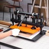 image:imageVEVOR Leather Cutting Machine 142 x 102 in Embossing Plate Manual Die Cutter 047 in Pressure Stroke Leather Embossing Machine Dual Guide Shafts Die Cut Machine for Various of Materials36x26 cm
