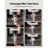 image:imageVEVOR Manual Sausage Stuffer 11 LBS  5 L Vertical Meat Stuffer DualSpeed Sausage Casing Meat Filling Machine Stainless Steel Heavy Duty Filler with 5 Stuffing Tubes for Commercial amp Home Use