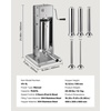 image:imageVEVOR Manual Sausage Stuffer 11 LBS  5 L Vertical Meat Stuffer DualSpeed Sausage Casing Meat Filling Machine Stainless Steel Heavy Duty Filler with 5 Stuffing Tubes for Commercial amp Home Use