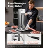 image:imageVEVOR Manual Sausage Stuffer 11 LBS  5 L Vertical Meat Stuffer DualSpeed Sausage Casing Meat Filling Machine Stainless Steel Heavy Duty Filler with 5 Stuffing Tubes for Commercial amp Home Use