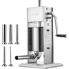 image:imageVEVOR Manual Sausage Stuffer 11 LBS  5 L Vertical Meat Stuffer Heavy Duty Sausage Casing Meat Stuffing Machine DualSpeed Stainless Steel Filler with 5 Filling Tubes for Commercial and Home Use7LBS3LNew