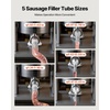 image:imageVEVOR Manual Sausage Stuffer 11 LBS  5 L Vertical Meat Stuffer Heavy Duty Sausage Casing Meat Stuffing Machine DualSpeed Stainless Steel Filler with 5 Filling Tubes for Commercial and Home Use11LB5L
