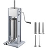 image:imageVEVOR Manual Sausage Stuffer 11 LBS  5 L Vertical Meat Stuffer Heavy Duty Sausage Casing Meat Stuffing Machine DualSpeed Stainless Steel Filler with 5 Filling Tubes for Commercial and Home Use11LB5L