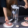 image:imageVEVOR Manual Sausage Stuffer 11 LBS  5 L Vertical Meat Stuffer Heavy Duty Sausage Casing Meat Stuffing Machine DualSpeed Stainless Steel Filler with 5 Filling Tubes for Commercial and Home Use2 L  5 LBS