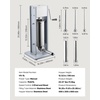 image:imageVEVOR Manual Sausage Stuffer 11 LBS  5 L Vertical Meat Stuffer Heavy Duty Sausage Casing Meat Stuffing Machine DualSpeed Stainless Steel Filler with 5 Filling Tubes for Commercial and Home Use11LB5L