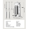 image:imageVEVOR Manual Sausage Stuffer 11 LBS  5 L Vertical Meat Stuffer Heavy Duty Sausage Casing Meat Stuffing Machine DualSpeed Stainless Steel Filler with 5 Filling Tubes for Commercial and Home Use33LB15L