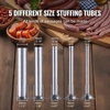 image:imageVEVOR Manual Sausage Stuffer 11 LBS  5 L Vertical Meat Stuffer Heavy Duty Sausage Casing Meat Stuffing Machine DualSpeed Stainless Steel Filler with 5 Filling Tubes for Commercial and Home Use7 L  15 LBS