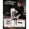 image:imageVEVOR Manual Sausage Stuffer 11 LBS  5 L Vertical Meat Stuffer Heavy Duty Sausage Casing Meat Stuffing Machine DualSpeed Stainless Steel Filler with 5 Filling Tubes for Commercial and Home Use7LBS3LNew