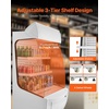 image:imageVEVOR Open Air Merchandiser 2Tier Shelving Commercial Refrigerator Grab and Go Display Cooler Refrigerator with Air Curtain LED Advertising Light Fits for Restaurants Stores Office 127cuft