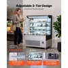 image:imageVEVOR Open Air Merchandiser 46 cu ft Shelving Commercial Refrigerator Grab and Go Fan Cooling Display Cooler with LED Lighting Night Curtain Horizontal for Restaurants Stores Office75 cuft