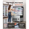 image:imageVEVOR Open Air Merchandiser 46 cu ft Shelving Commercial Refrigerator Grab and Go Fan Cooling Display Cooler with LED Lighting Night Curtain Horizontal for Restaurants Stores Office54 cuft
