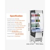 image:imageVEVOR Open Air Merchandiser 46 cu ft Shelving Commercial Refrigerator Grab and Go Fan Cooling Display Cooler with LED Lighting Night Curtain Horizontal for Restaurants Stores Office78 cuft
