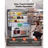 image:imageVEVOR Open Air Merchandiser 46 cu ft Shelving Commercial Refrigerator Grab and Go Fan Cooling Display Cooler with LED Lighting Night Curtain Horizontal for Restaurants Stores Office75 cuft