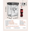 image:imageVEVOR Popcorn Machine 8oz Stainless Steel Kettle 800W Commercial Countertop Popcorn Maker 48 Cups per Batch Theater Style Popper with 2Button Control Glass Wall PC Door 1 Scoop 3 Spoons RedBlack