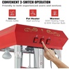 image:imageVEVOR Popcorn Machine 8oz Stainless Steel Kettle 800W Commercial Countertop Popcorn Maker 48 Cups per Batch Theater Style Popper with 2Button Control Glass Wall PC Door 1 Scoop 3 Spoons RedRed